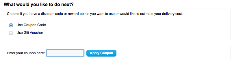Coupon help - Add your code